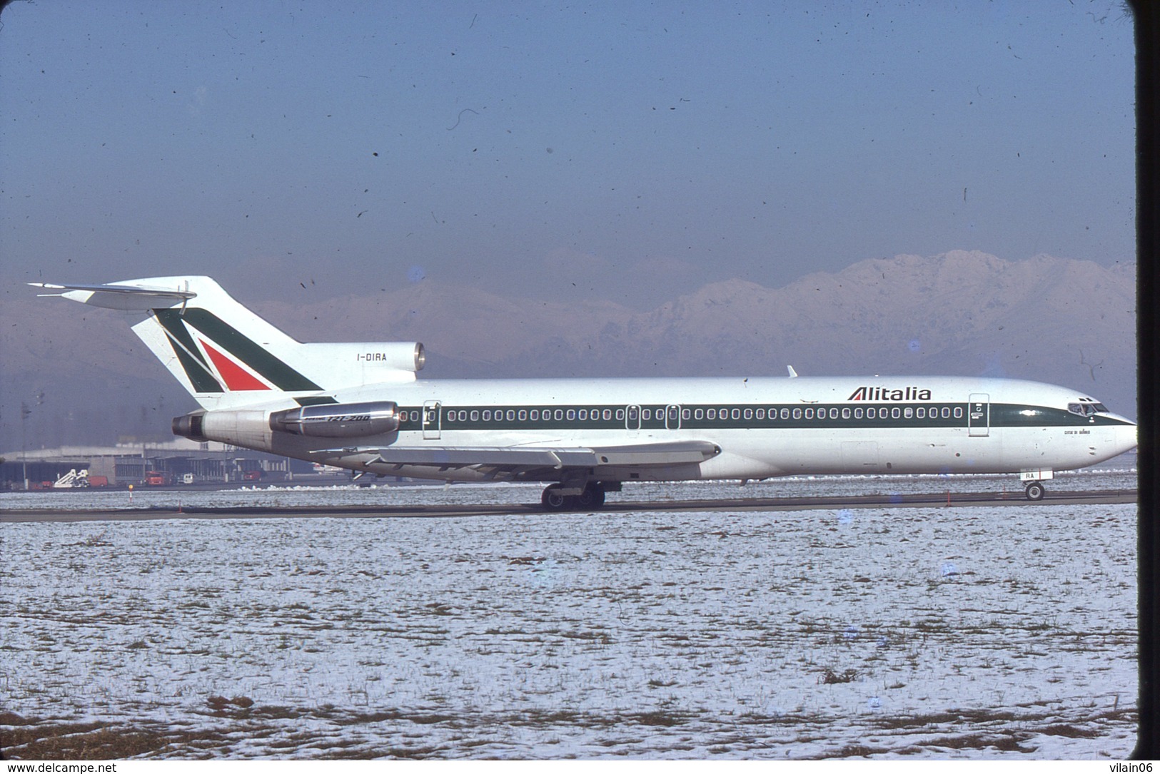 SLIDE / AVION / AIRCRAFT   KODAK  ORIGINAL  ALITALIA  B 727  I-DIRA - Dias