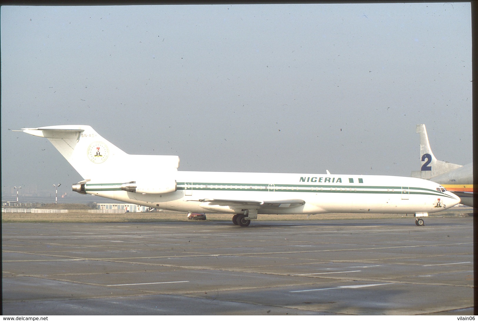 SLIDE / AVION / AIRCRAFT   KODAK  ORIGINAL    NIGERIA  B 727  5N-a,, - Diapositives