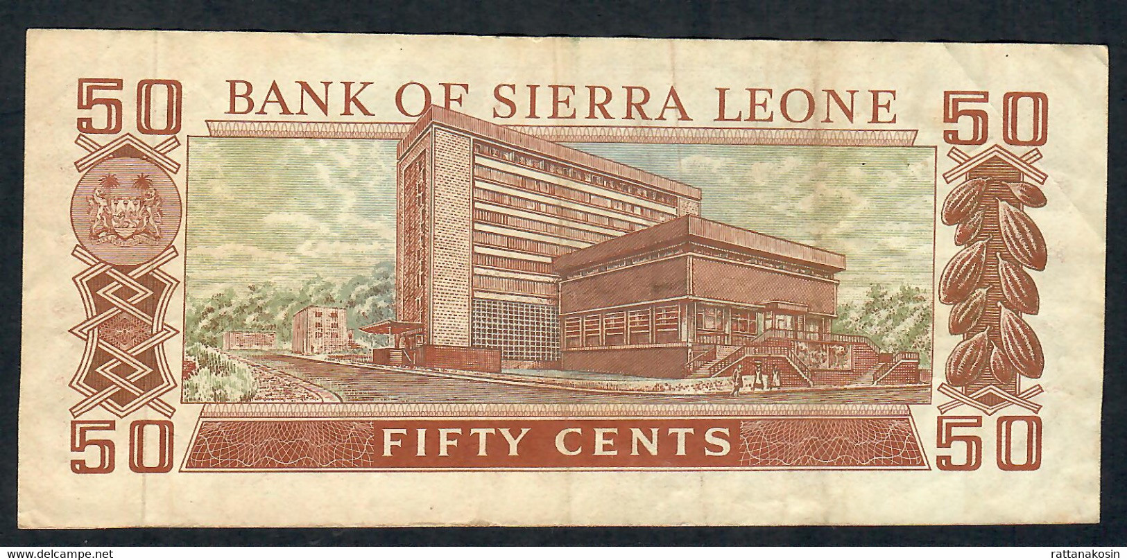 SIERRA LEONE P4a 50 Cents  ND    D/1 1984   AVF No P.h. - Sierra Leone