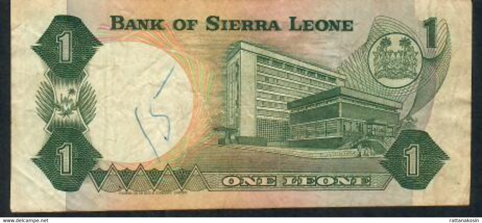 SIERRA LEONE P5b 1 Leone 1978  #A/8 FIRST PREFIX    FINE    NO P.h. ! - Sierra Leona