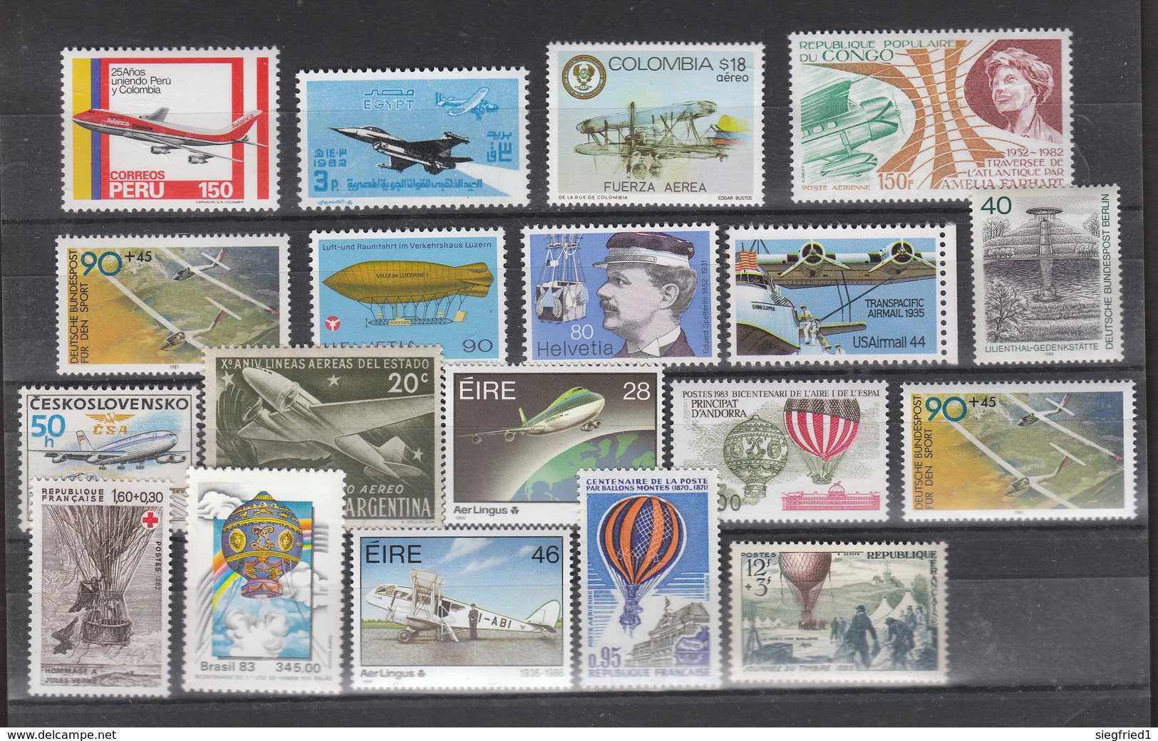 Europa Und Alle Welt ** Lot Von Ca 60 Briefmarken Ballon Und Flugpost - Sonstige - Europa