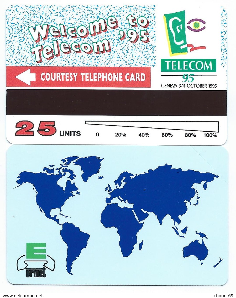 Salon GENEVA TELECOM 95 COURTESY CARD 25u MINT URMET NEUVE - Tests & Services