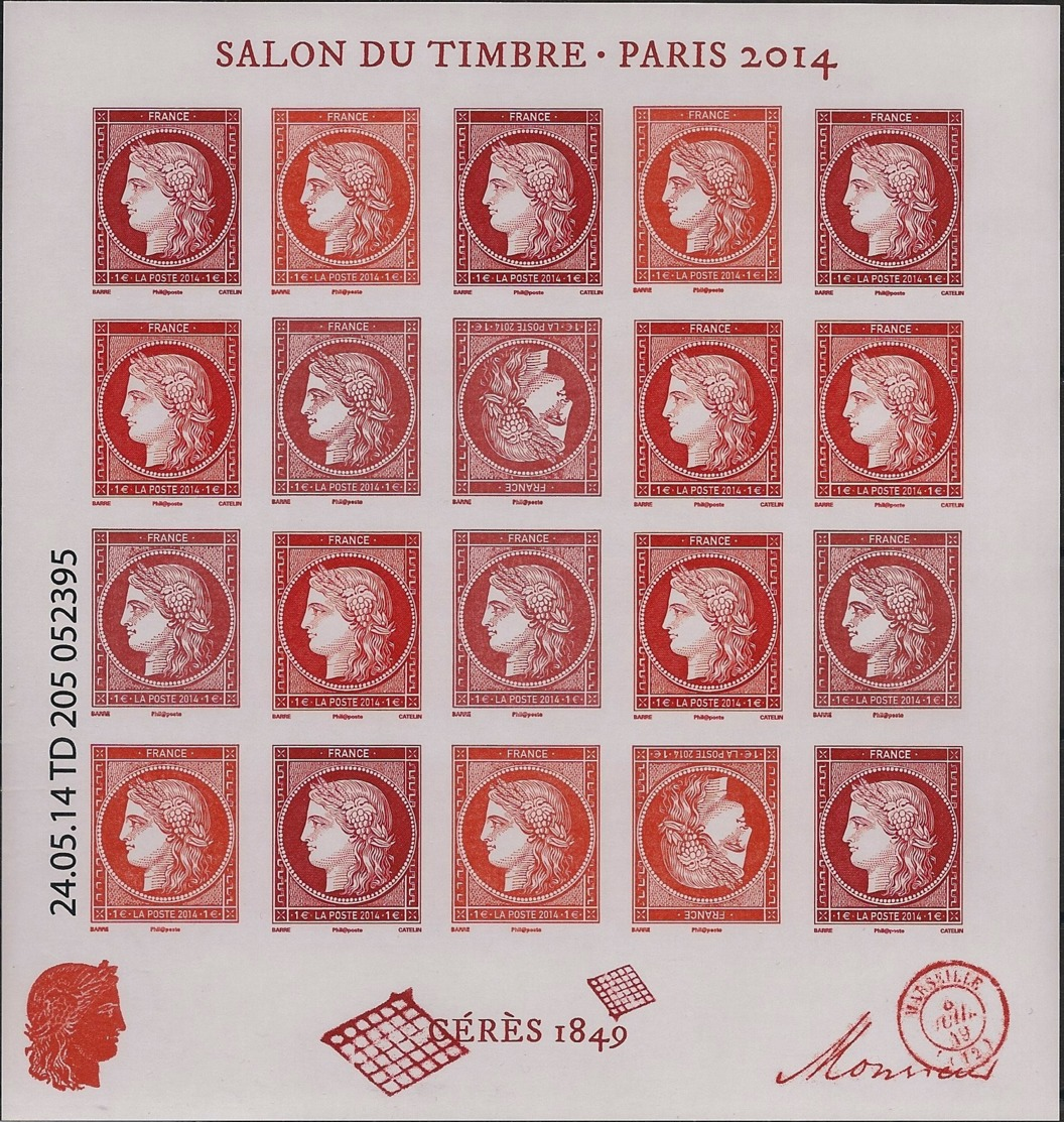 France - 2014 - N° Yv. F4871 - Bloc Cérès - Salon Du Timbre - Neuf Luxe ** / MNH / Postfrisch - Neufs