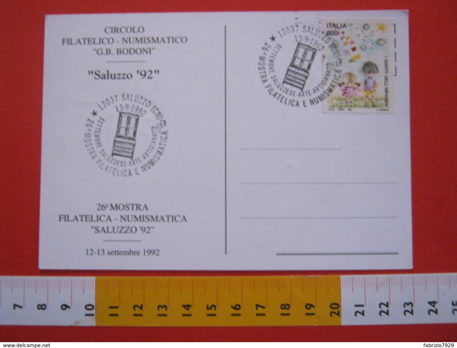 A.01 ITALIA ANNULLO - 1992 SALUZZO CUNEO ARTIGIANATO MOBILI ARTE CREDENZA LAVORO LEGNO - Altri & Non Classificati