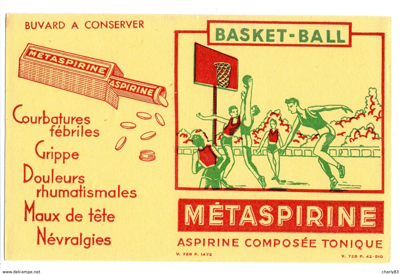 3 BUVARDS  METASPIRINE - Deportes