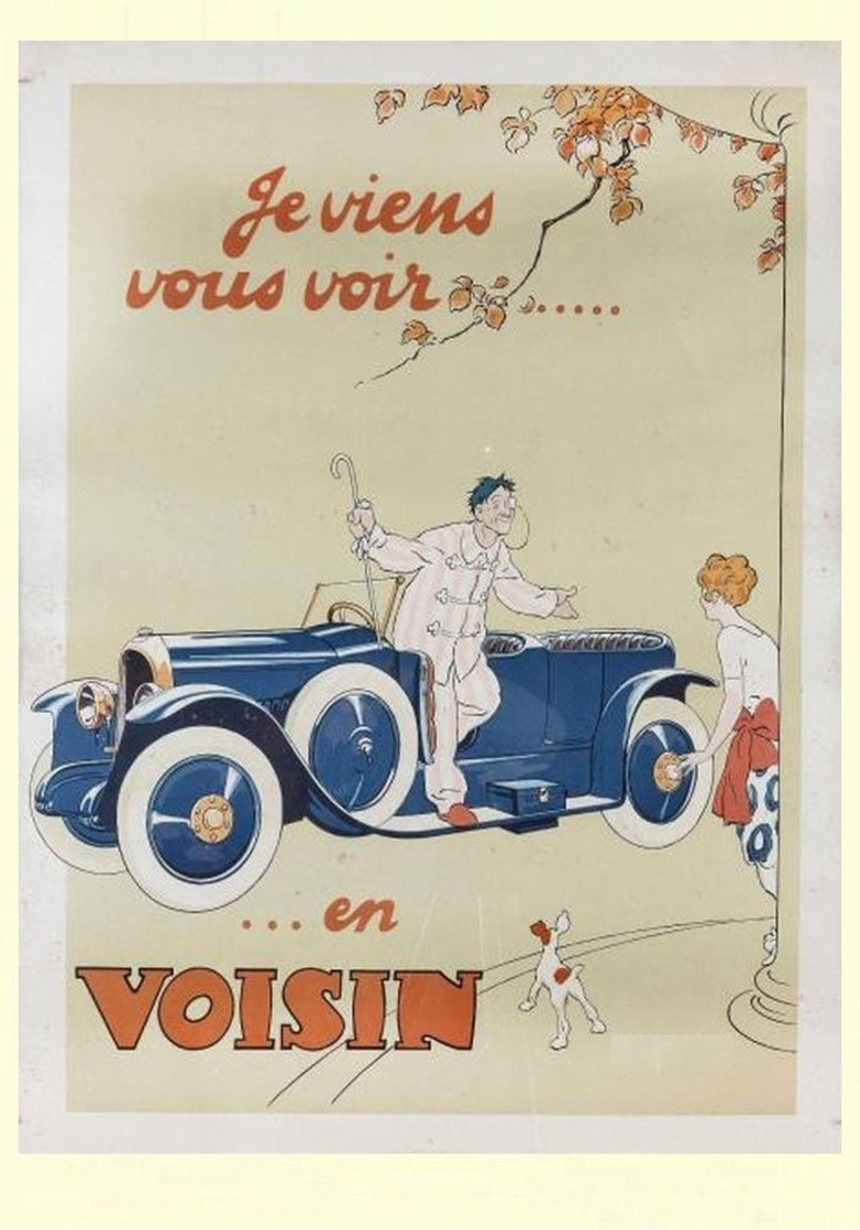 Car Automobile Postcard Voisin 1908 - Reproduction - Pubblicitari