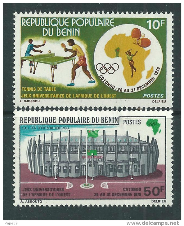 Bénin  N° 386 / 87 X Jeux Universitaires De L'Afrique De L'Ouest à Cotonou, Les 2 Valeurs  Trace De Charnière Sinon TB - Bénin – Dahomey (1960-...)