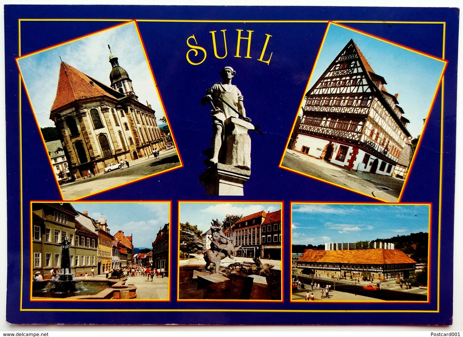 #424  Views Of Suhl - Thuringia GERMANY - Used Postcard 1996 - Suhl