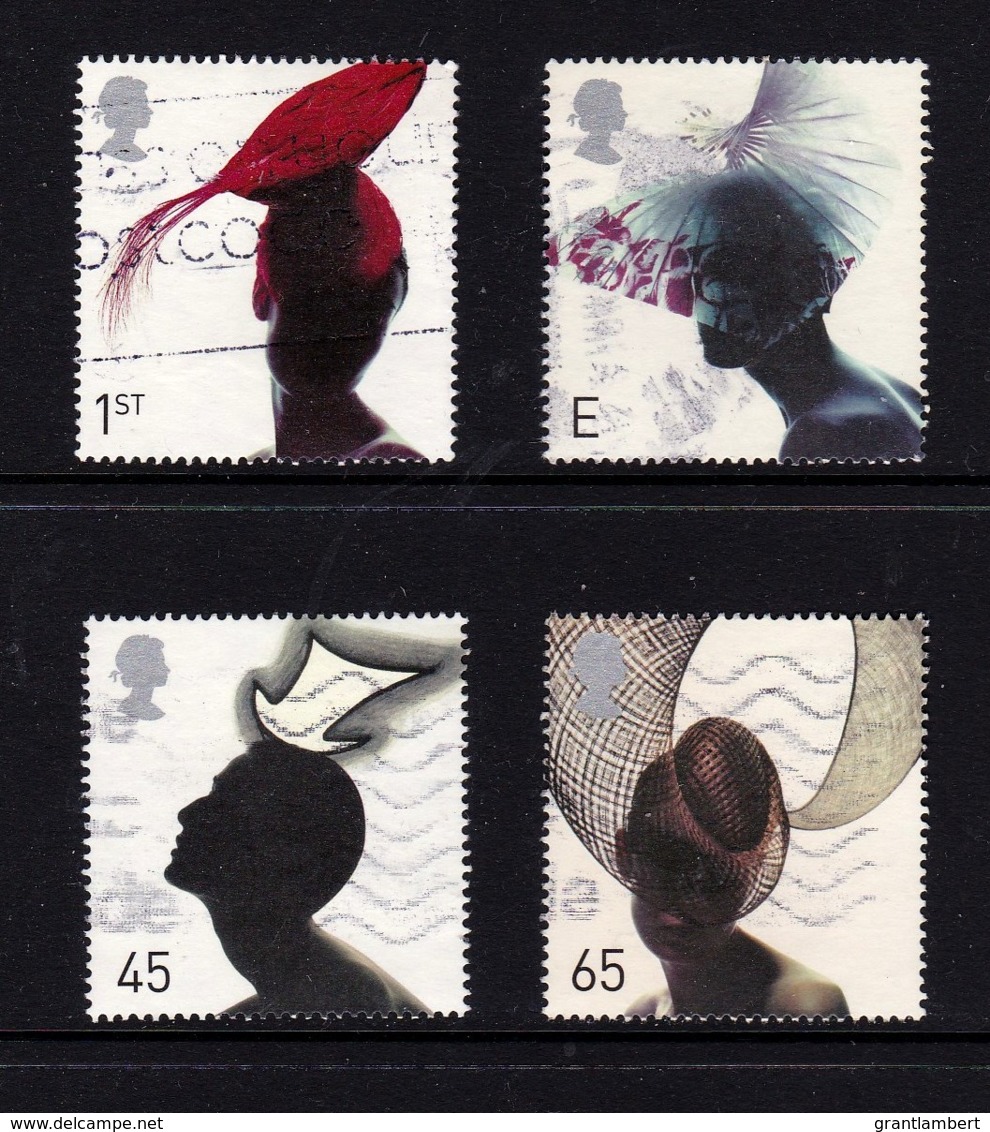 Great Britain 2001 Fashion Hats Set Of 4 Used - Used Stamps