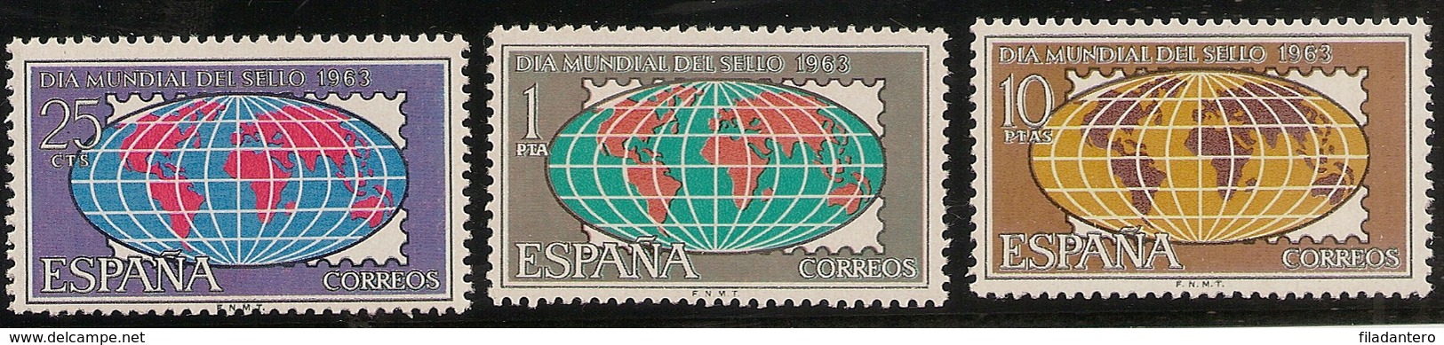 España Edifil 1509/11** Mnh Día Mundial Del Sello   Serie Completa  1963  NL1303 - Nuovi