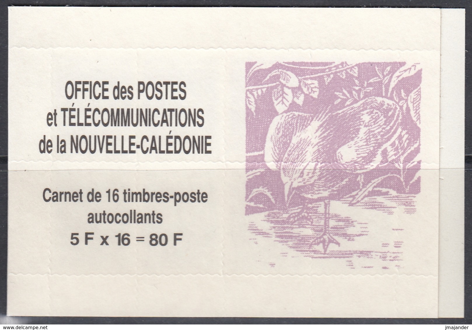 New Caledonia 1994 - Definitive Stamps: Kagu - Booklet (Mi 990) ** MNH - Carnets