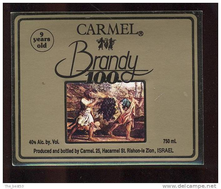 Etiquette De   Brandy  100  -  Carmel - Autres & Non Classés