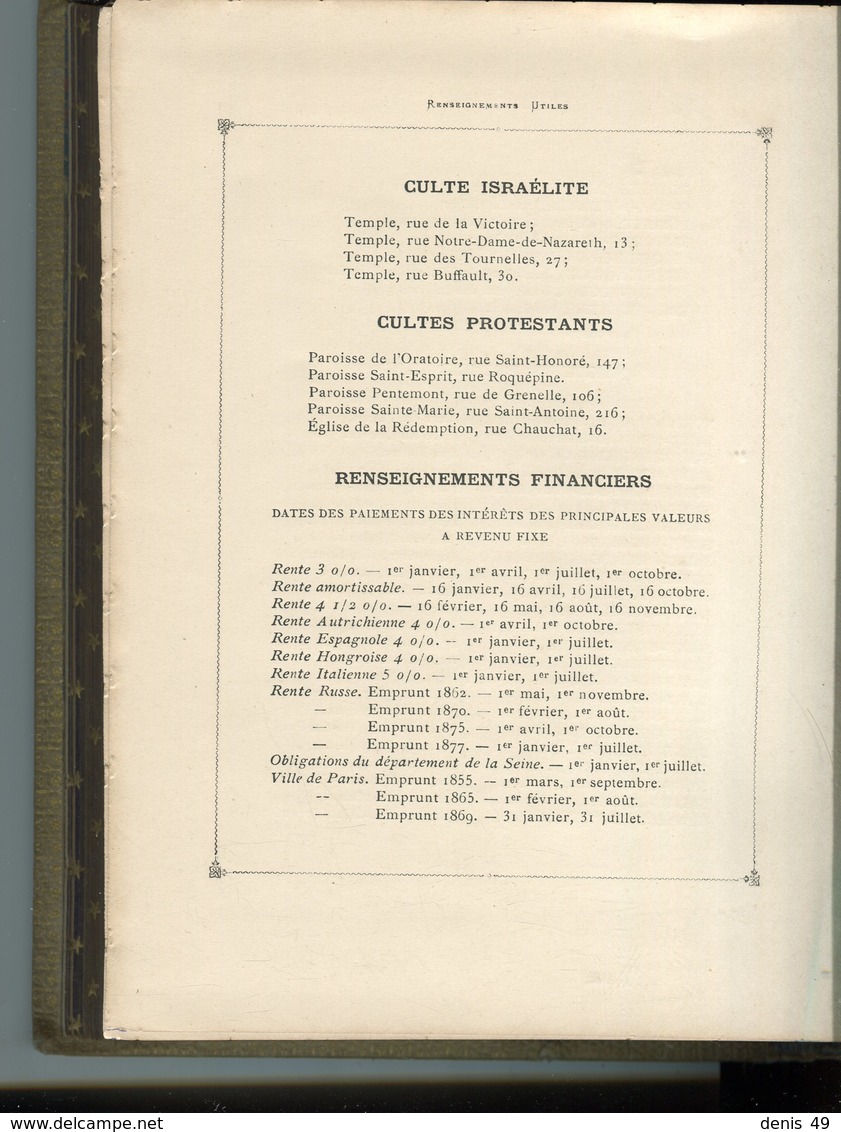 publicité commerces Paris le  livre du mariage  1885