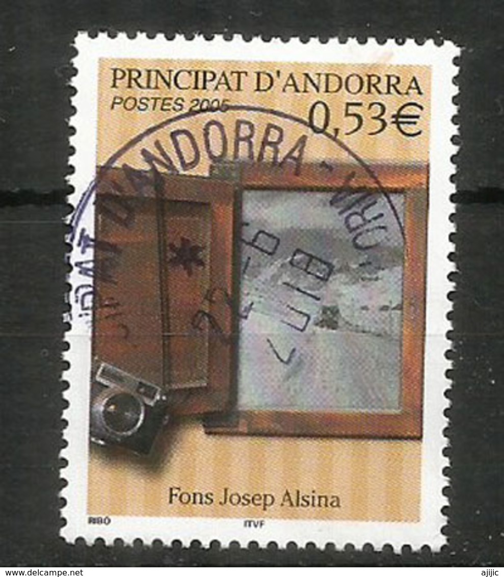 ANDORRA .Année De La Photographie En Andorre, Vue Le La Vallée Enneigée Depuis Une Fenêtre,  Oblitéré, 1 ère Qualité - Used Stamps