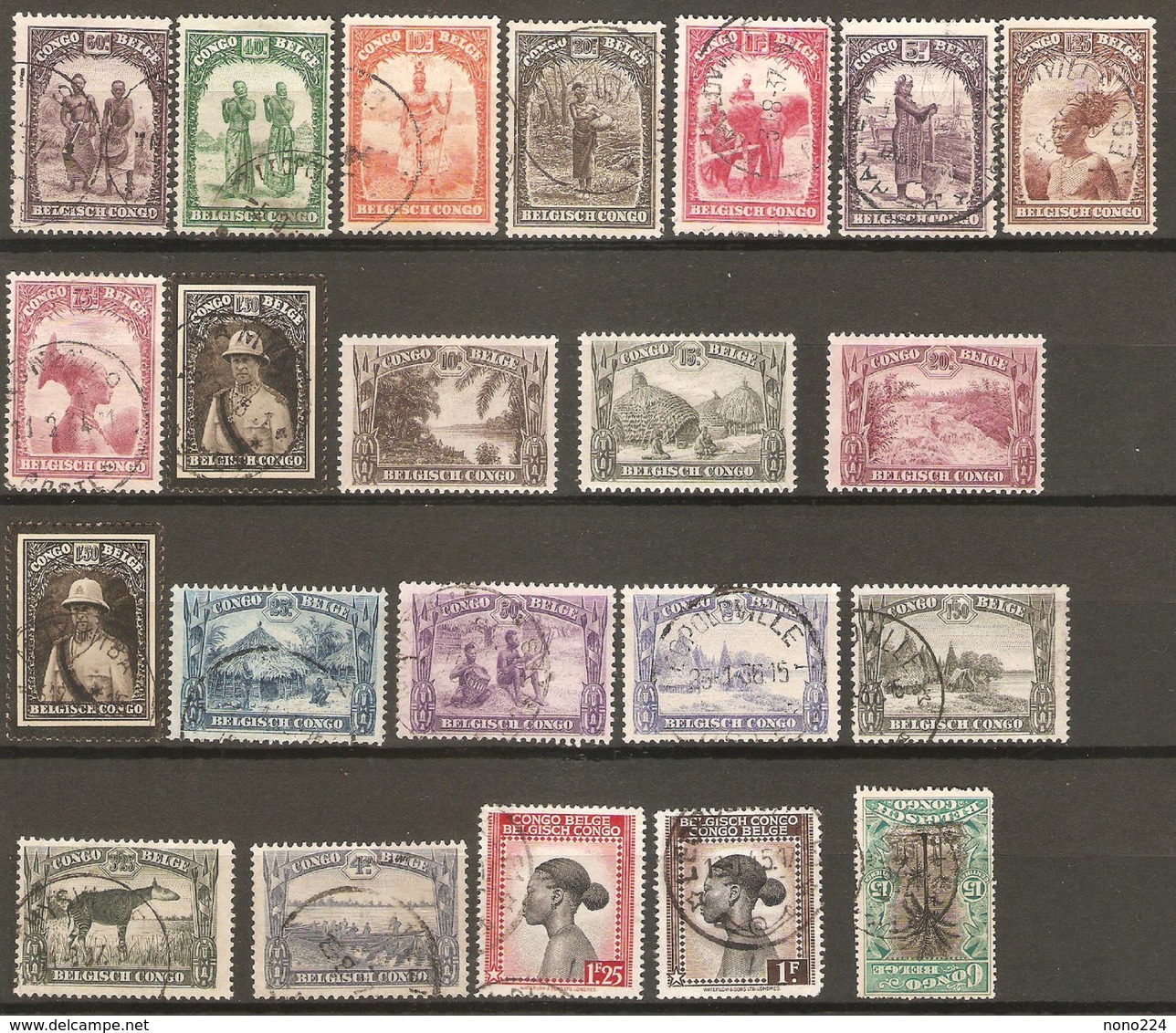 22 Timbres De 1931 & ( Congo-Belge ) - Oblitérés