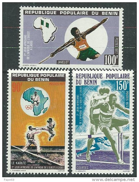 Bénin  N° 397 / 99 X 2ème Jeux Africains De L'afrique De L'Ouest à Lagos Les 3 Valeurs Trace De Charnière Sinon TB - Bénin – Dahomey (1960-...)