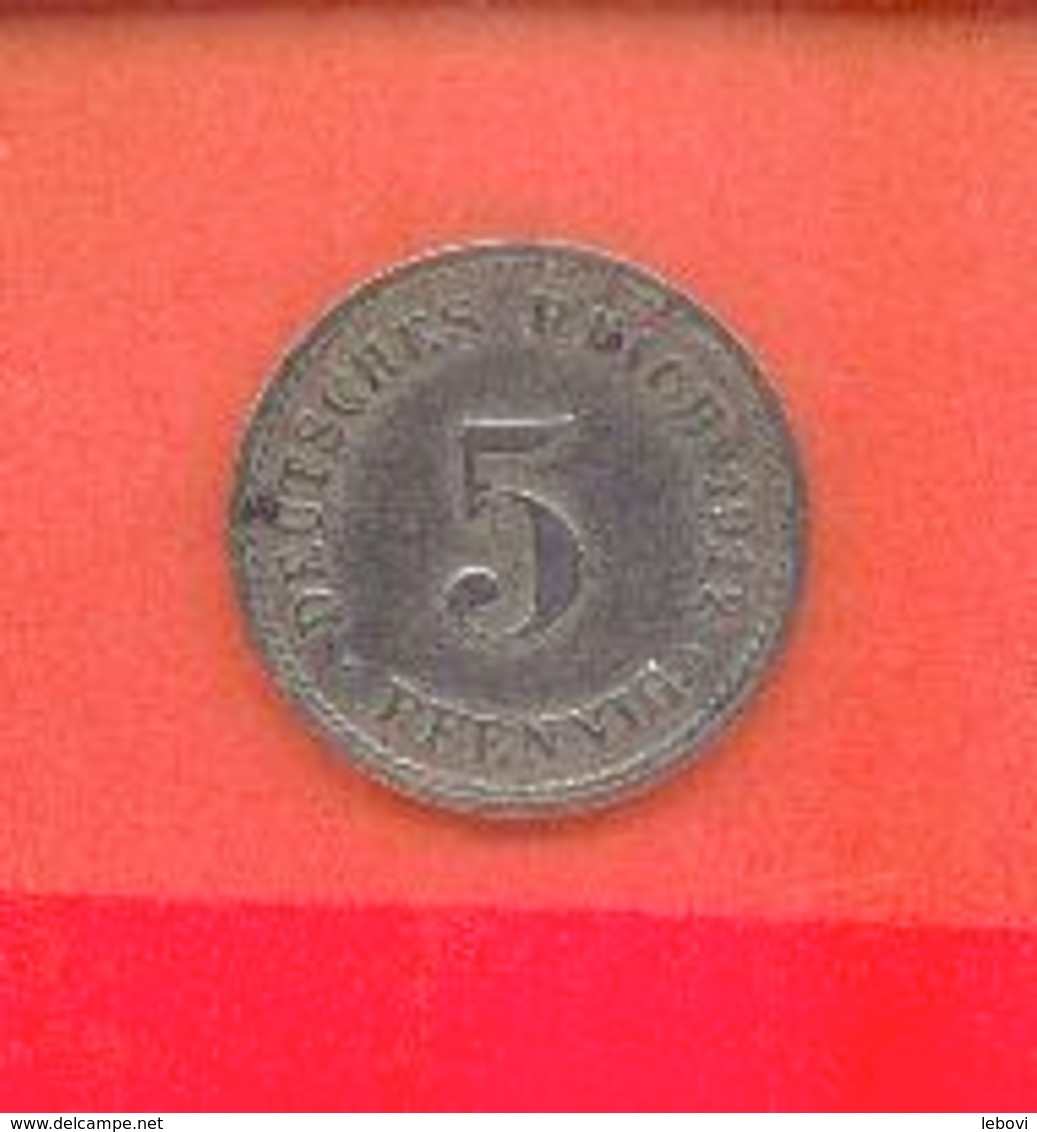 ALLEMAGNE - DEUTSCHESREICH : 5 PFENNIG 1912 A - 5 Pfennig