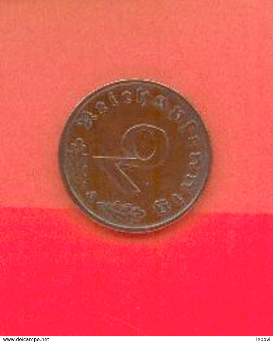 ALLEMAGNE - DEUTSCHESREICH : 2 REICHSPFENNIG 1938 A - 2 Reichspfennig