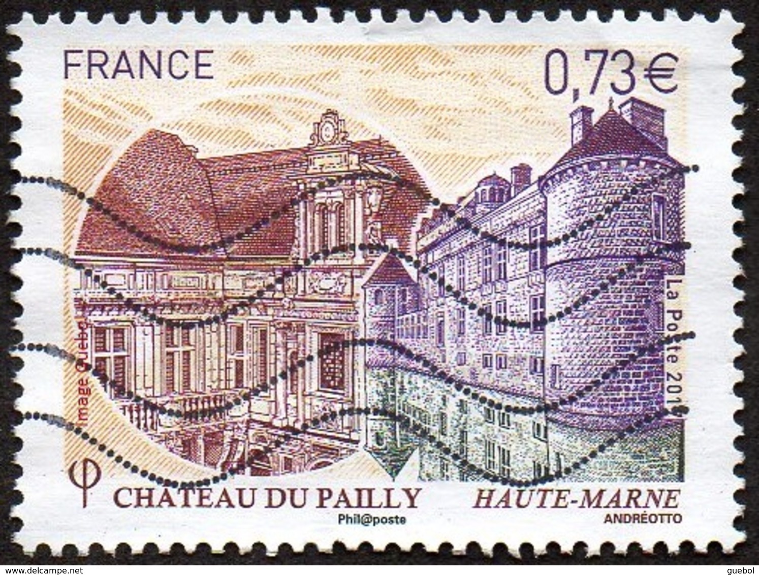 Oblitération Moderne Sur Timbre De France N° 5120 Château Du Pailly (Haute-Marne) - Oblitérés