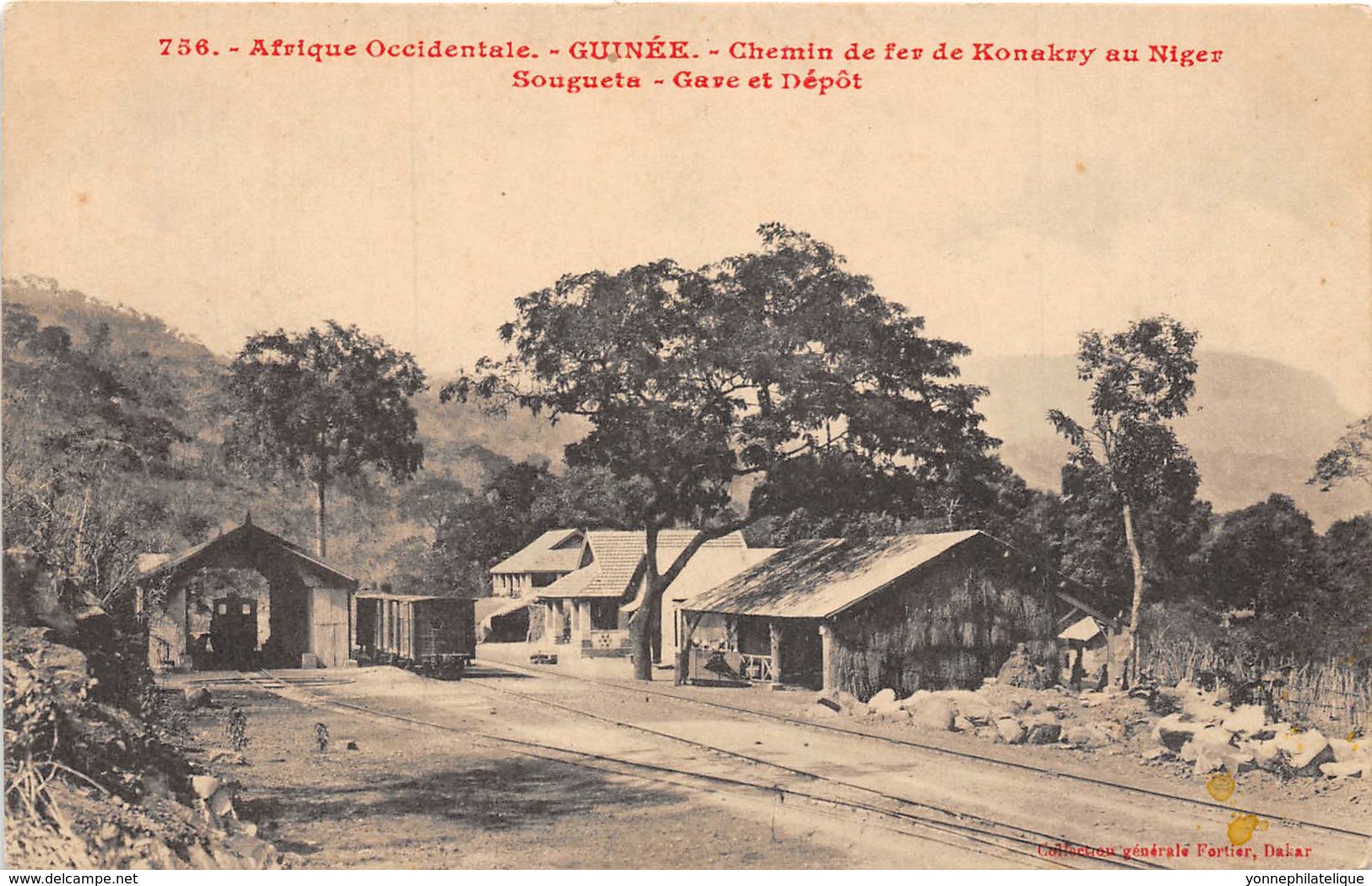 Guinée  Française / Topo - 128 - Chemin De Fer - Sougueta - Gare Et Dépôt - French Guinea