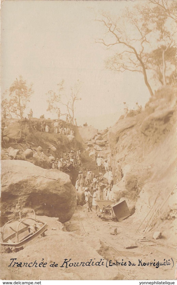 Guinée  Française / Topo - 151 - Carte Photo - Tranchée De Koundidi - Guinée Française