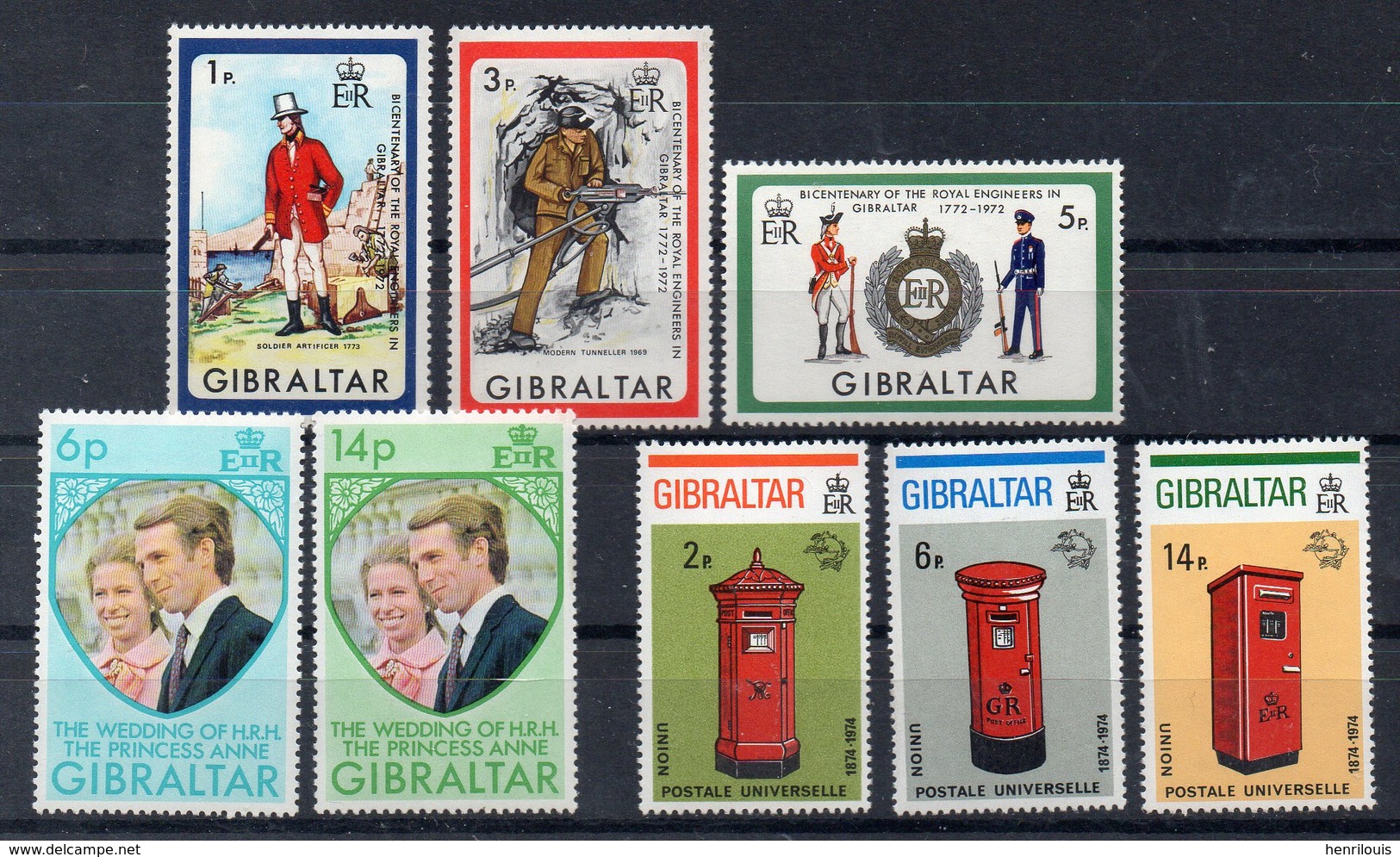 GIBRALTAR  Lot De  Timbres Neufs ** De 1972 / 3  ( Ref 1044 )   Séries Complètes - Gibraltar