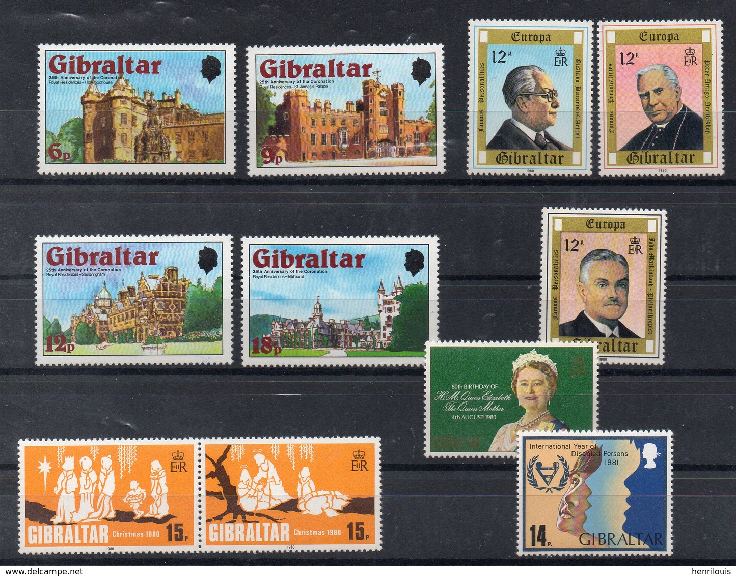 GIBRALTAR  Lot De  Timbres Neufs ** Vers 1980  ( Ref 1048J )   Séries Complètes - Gibraltar
