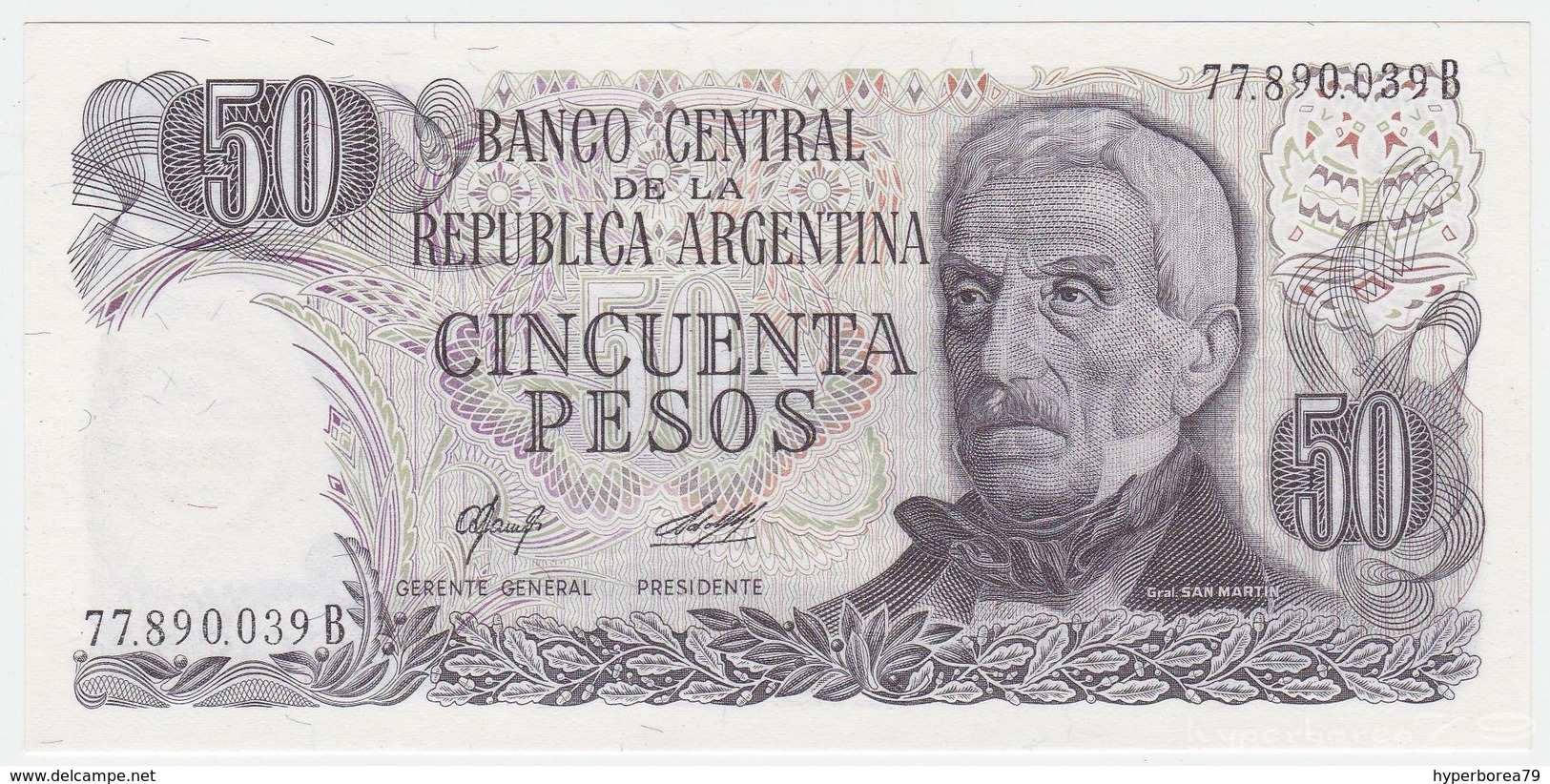 Argentina P 301 B - 50 Pesos 1976 1978 - UNC - Argentina