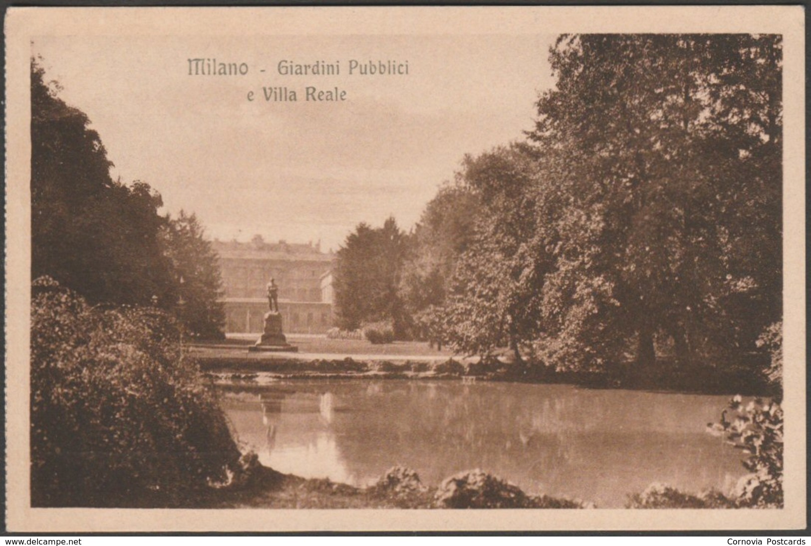 Giardini Pubblici E Villa Reale, Milano, C.1920 - Gustavo Modiano Cartolina - Milano (Milan)