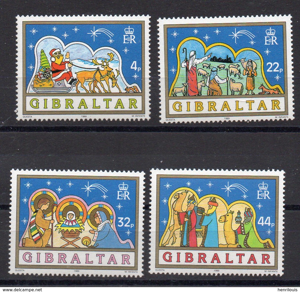 GIBRALTAR   Timbres Neufs **  De 1989  ( Ref 1052 A) NOEL - Gibraltar