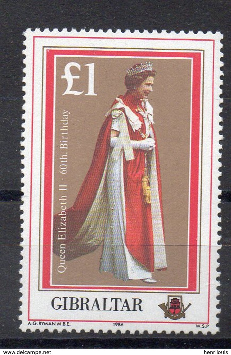 GIBRALTAR   Timbre Neuf **  De 1986  ( Ref 1052 B)   Elisabeth II - Gibraltar
