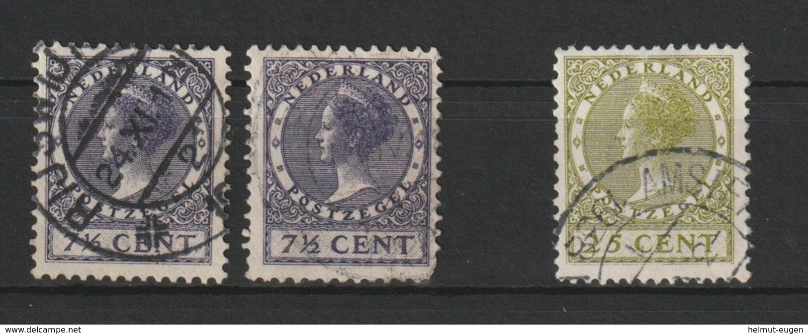 MiNr. 180, 187  Niederlande 1926/1939, 30. März. Freimarken: Königin Wilhelmina. - Oblitérés