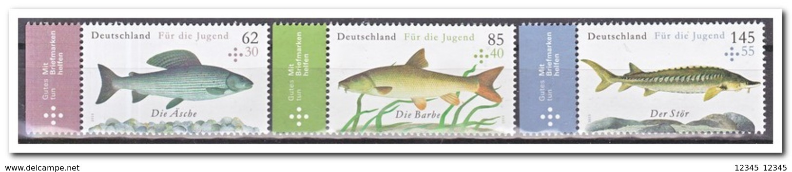 Duitsland 2015, Postfris MNH, MI 3169-71, Fish - Ongebruikt