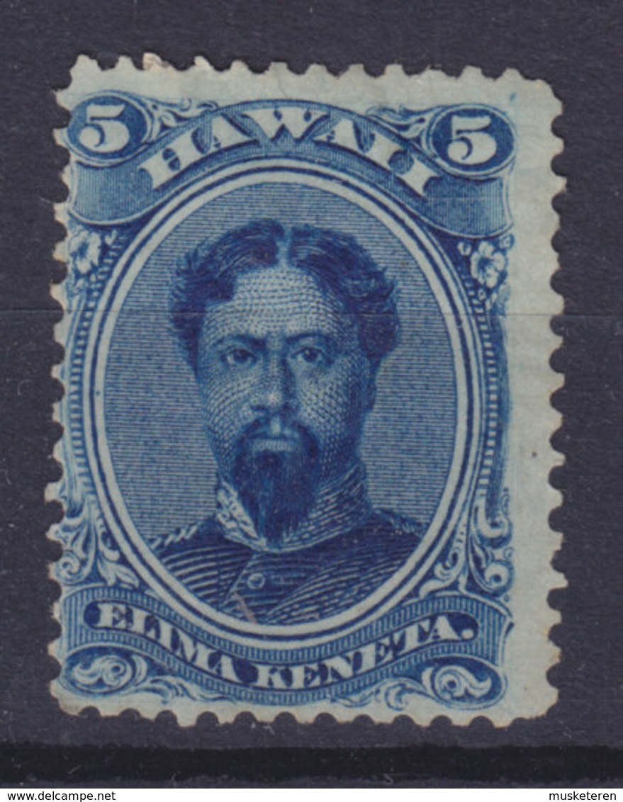 United States Possessions Hawaii 1866 Mi. 17     5 C King König Kamehameha V. MNG (2 Scans) - Hawaï