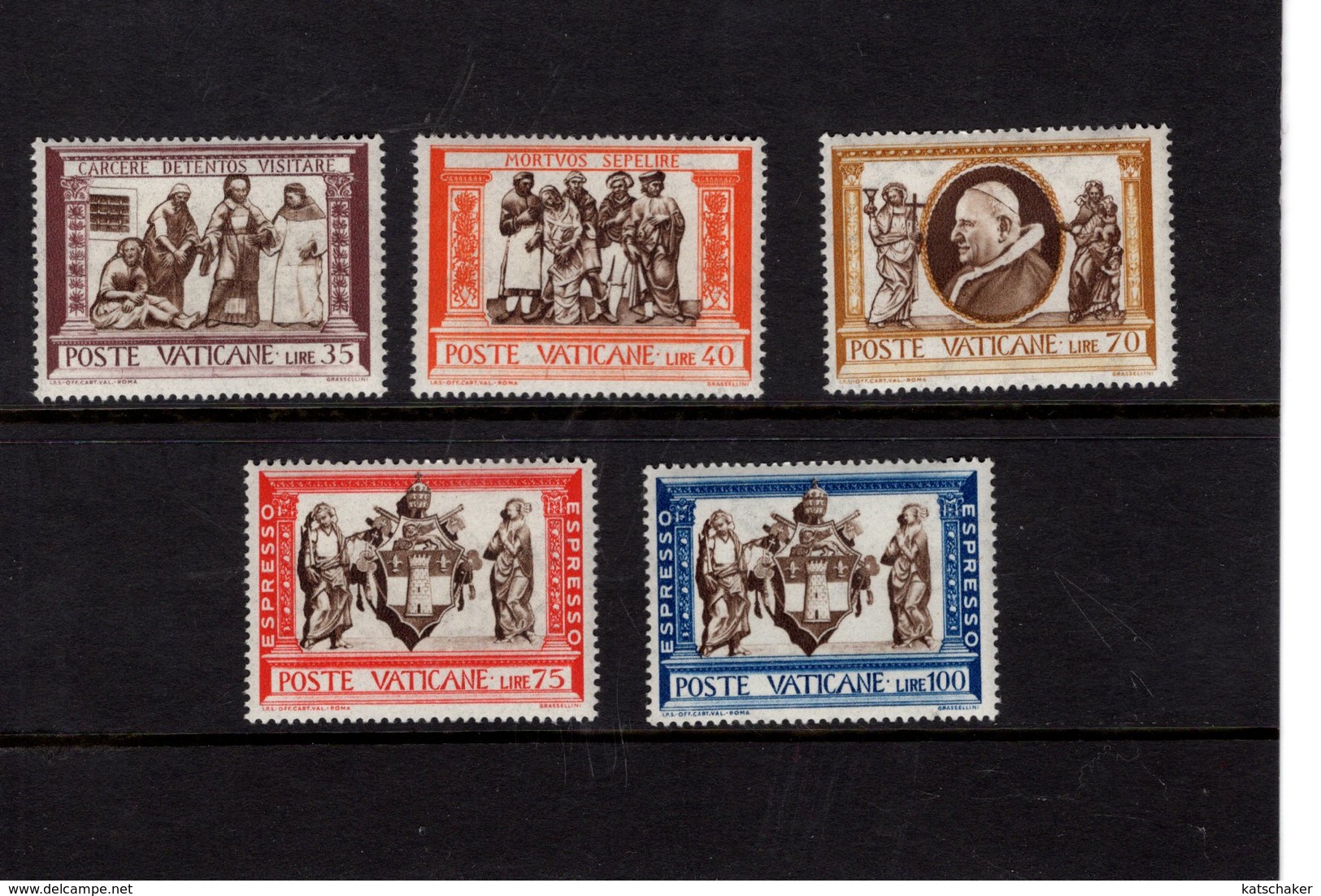 684621973 VATICAN 1960 POSTFRIS MINT NEVER HINGED POSTFRISCH EINWANDFREI SCOTT 284 291  E15 E16 ACTS OF MERCY - Neufs