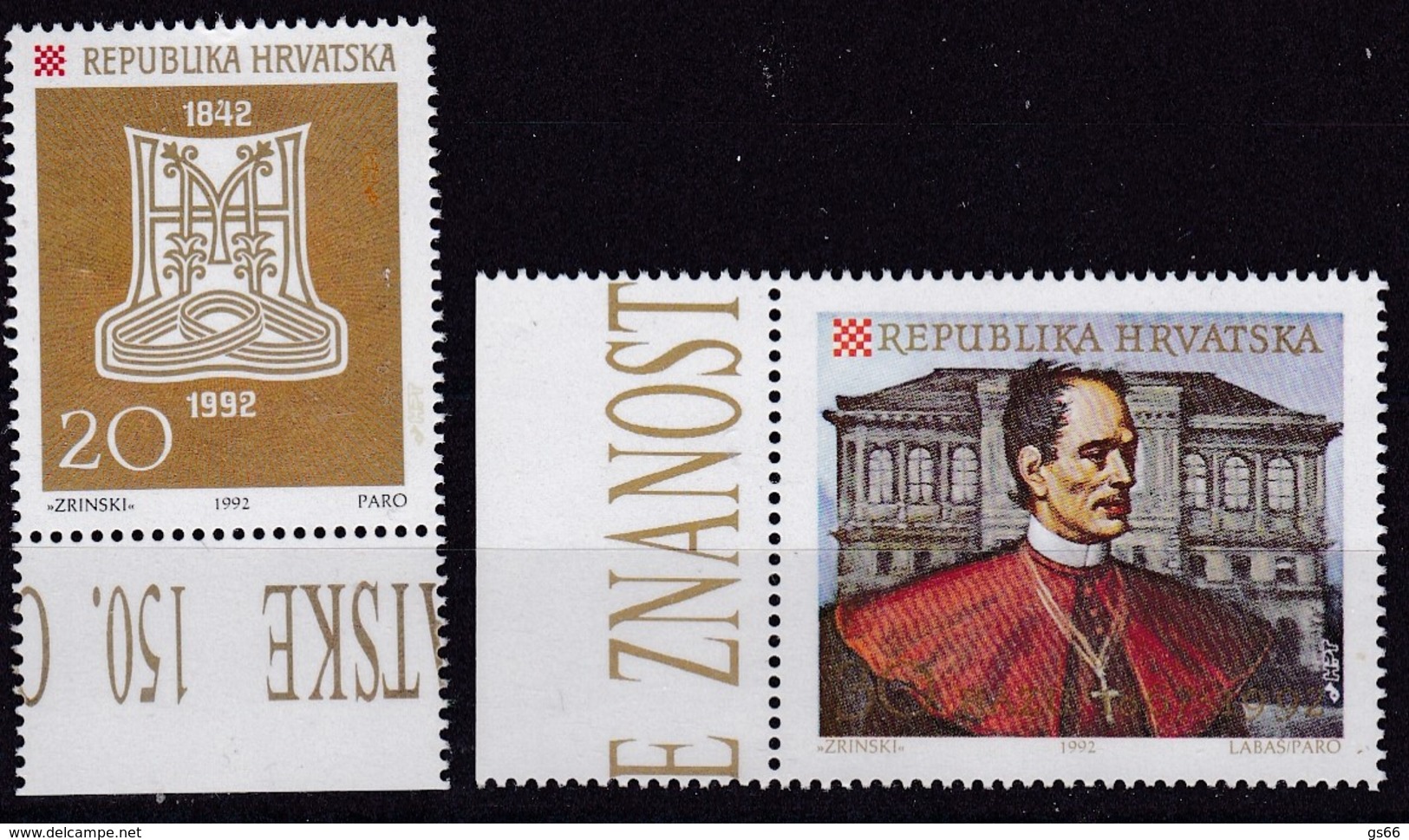 KROATIEN, 1992, 201/02, Wissenschaft. MNH **, - Kroatië