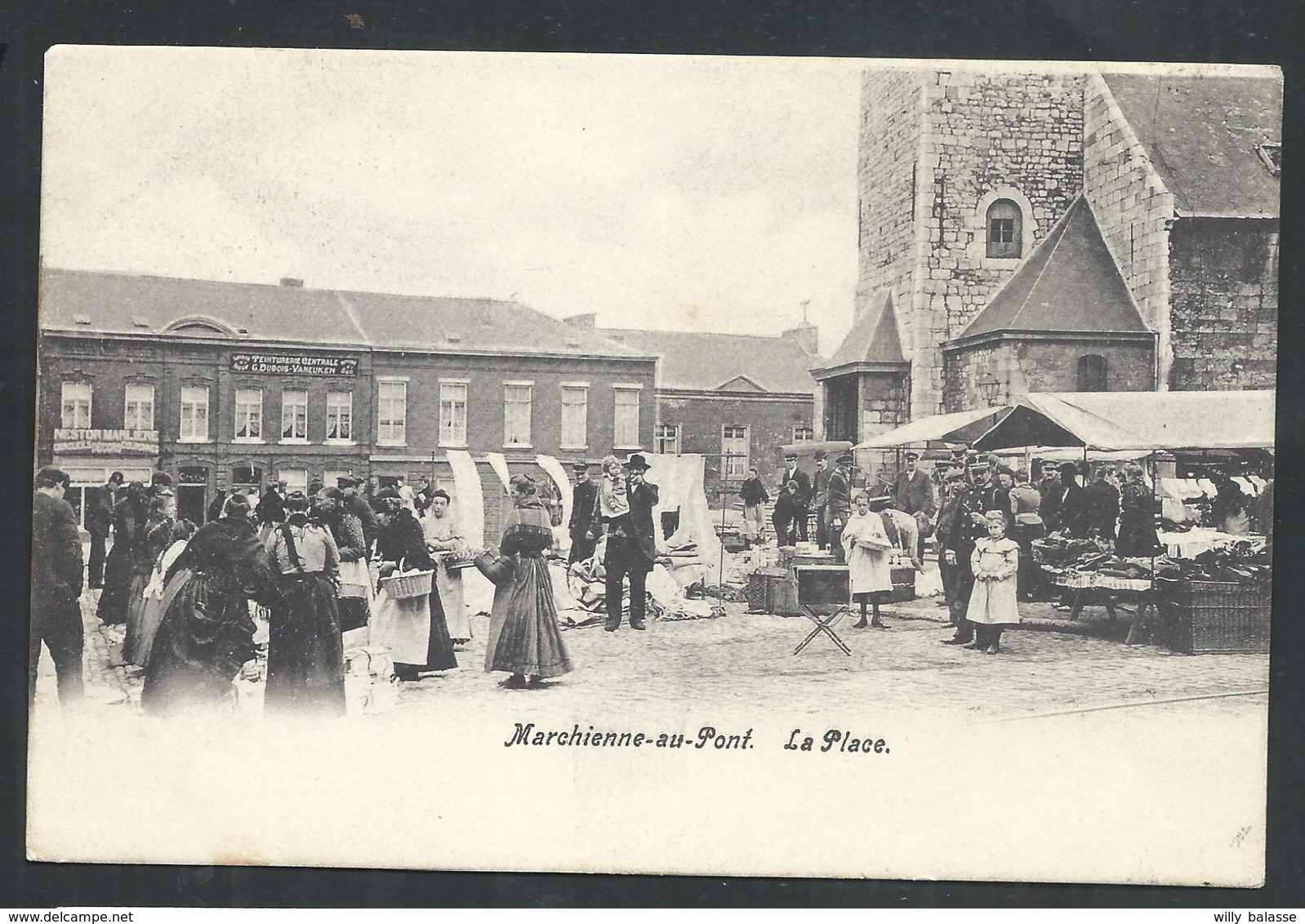 +++ CPA - MARCHIENNE AU PONT - La Place - Marché - Carte Animée !  // - Charleroi