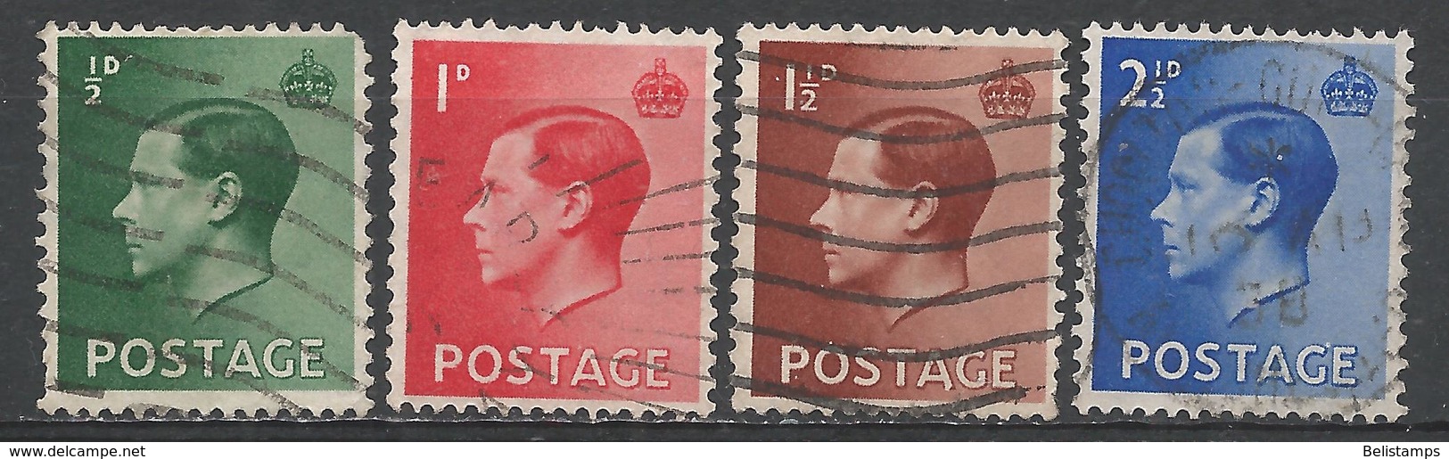 Great Britain 1936. Scott #230-3 (U) King Edward VIII  *Complete Issues* - Used Stamps