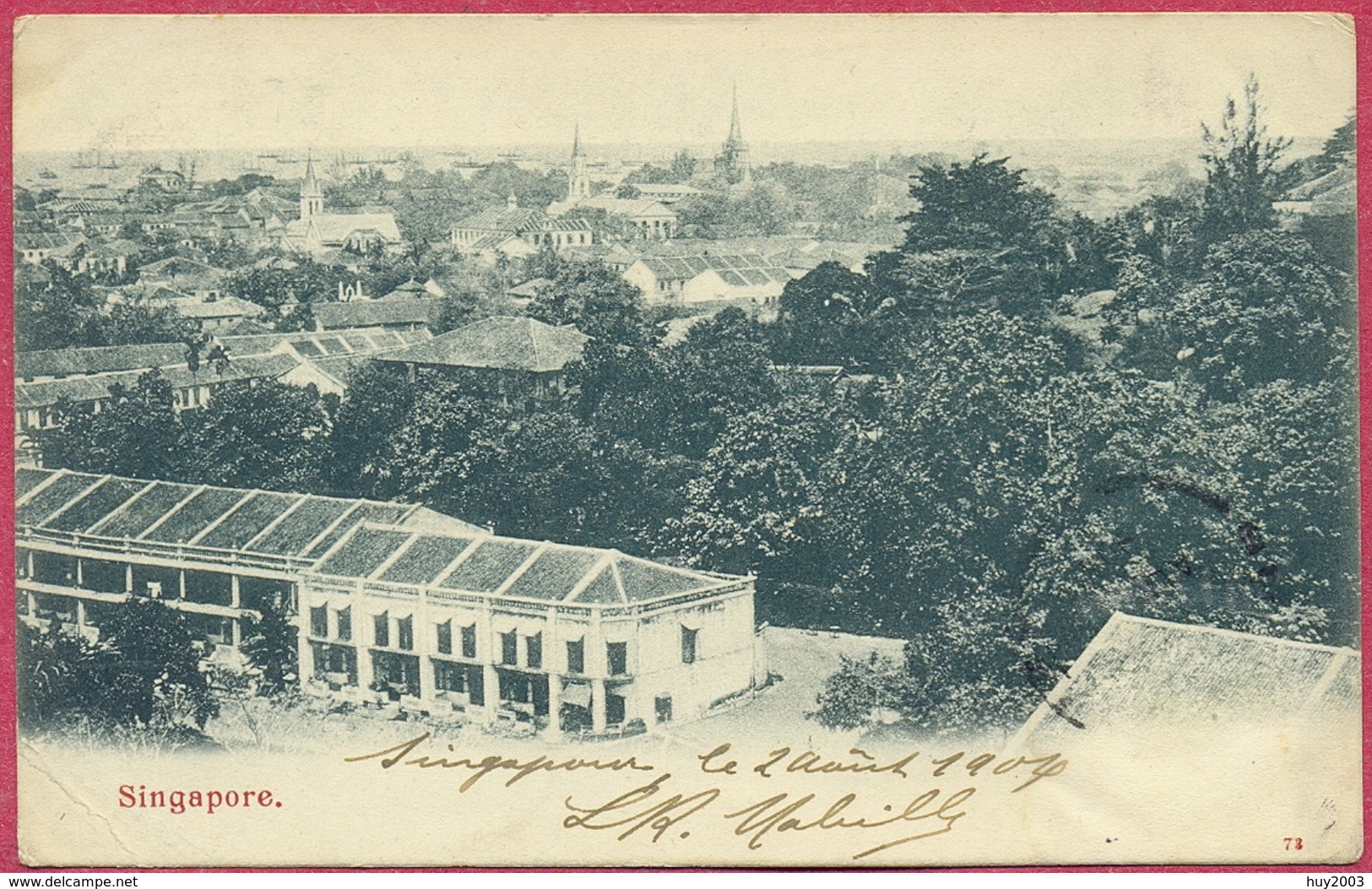 Panorama, Vew From Fort Canning Singapore 1904 (TTB)_n°73 Straits Settlements_S'pore-CPA Old - Singapore