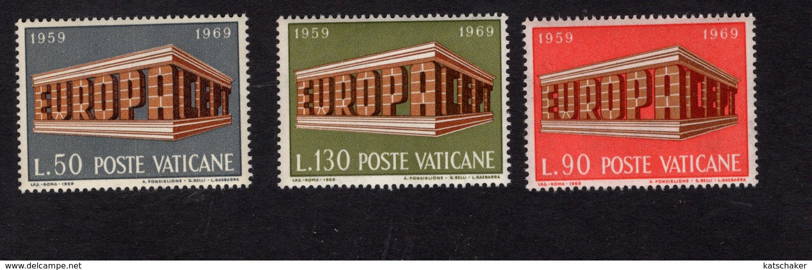 684639505 VATICAN 1969 POSTFRIS MINT NEVER HINGED POSTFRISCH EINWANDFREI SCOTT 470 472 EUROPA ISSUE - Neufs