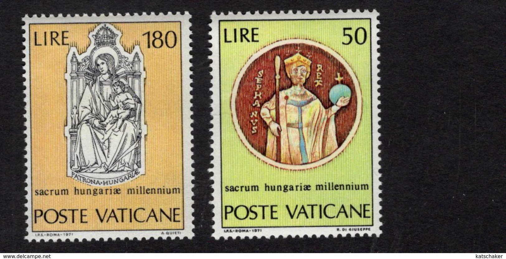 684648835 VATICAN 1971 POSTFRIS MINT NEVER HINGED POSTFRISCH EINWANDFREI SCOTT 513 514 ST STEPHEN - Neufs