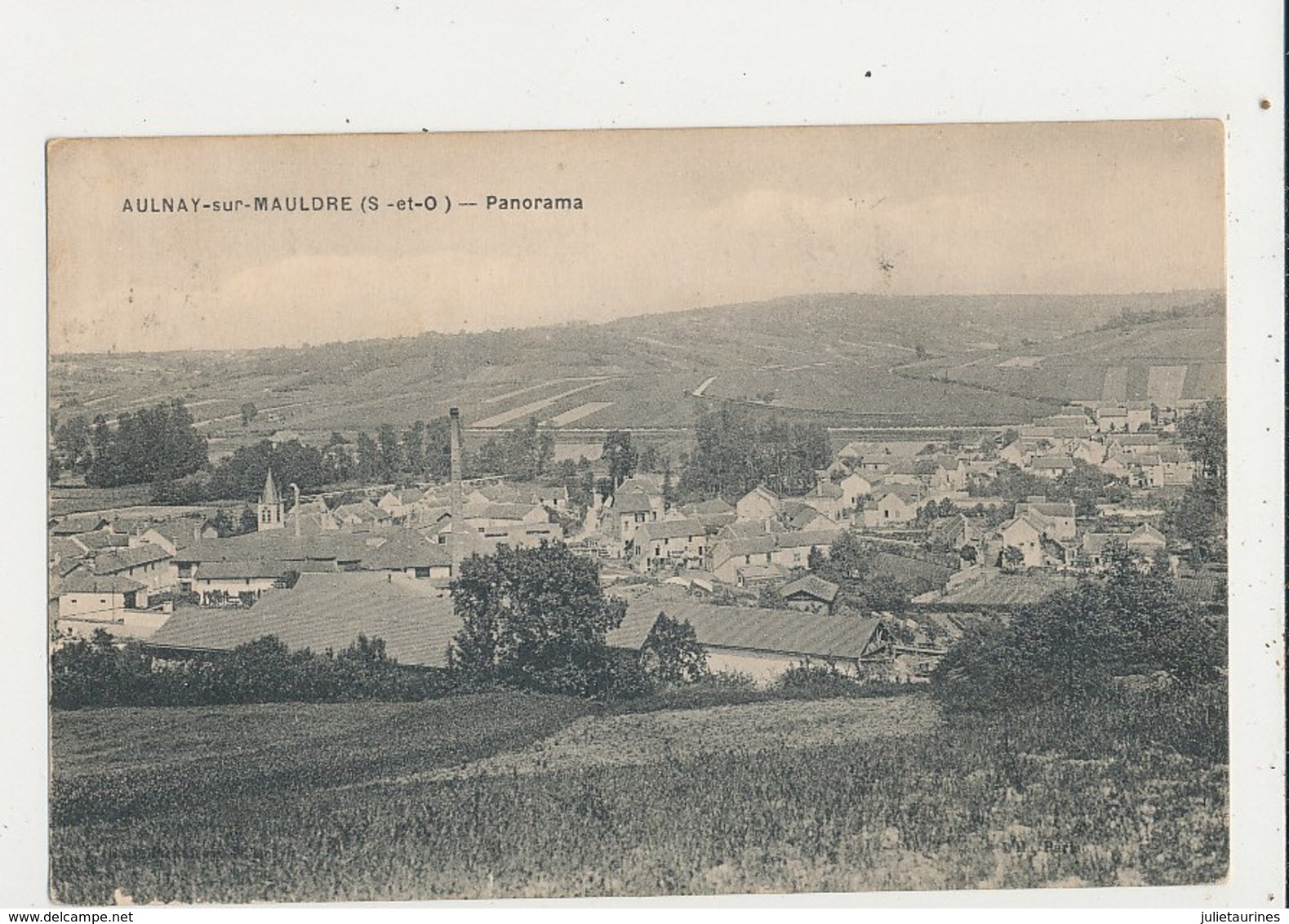 78 AULNAY SUR MAULDRE PANORAMA CPA BON ETAT - Sonstige & Ohne Zuordnung