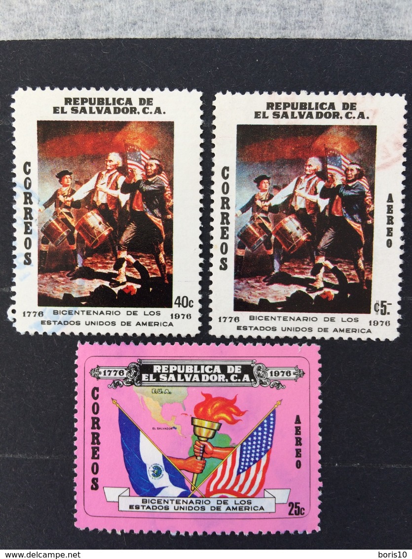 El Salvador Used 1976 Airmail - The 200th Anniversary Of American Revolution - Salvador