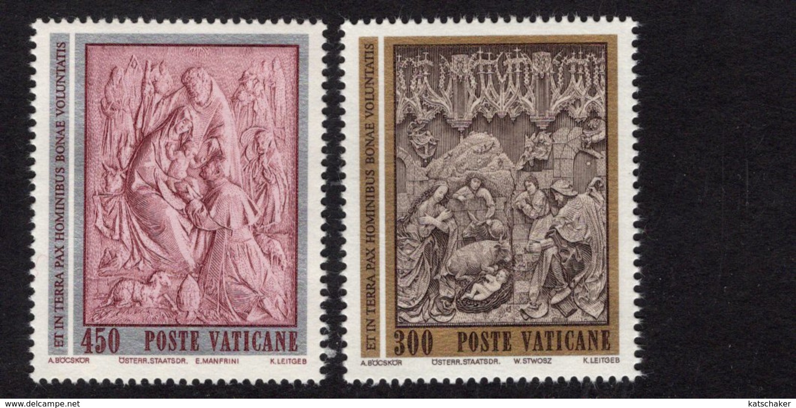 684660049 VATICAN 1982 POSTFRIS MINT NEVER HINGED POSTFRISCH EINWANDFREI SCOTT 713 714 CHRISTMAS - Neufs