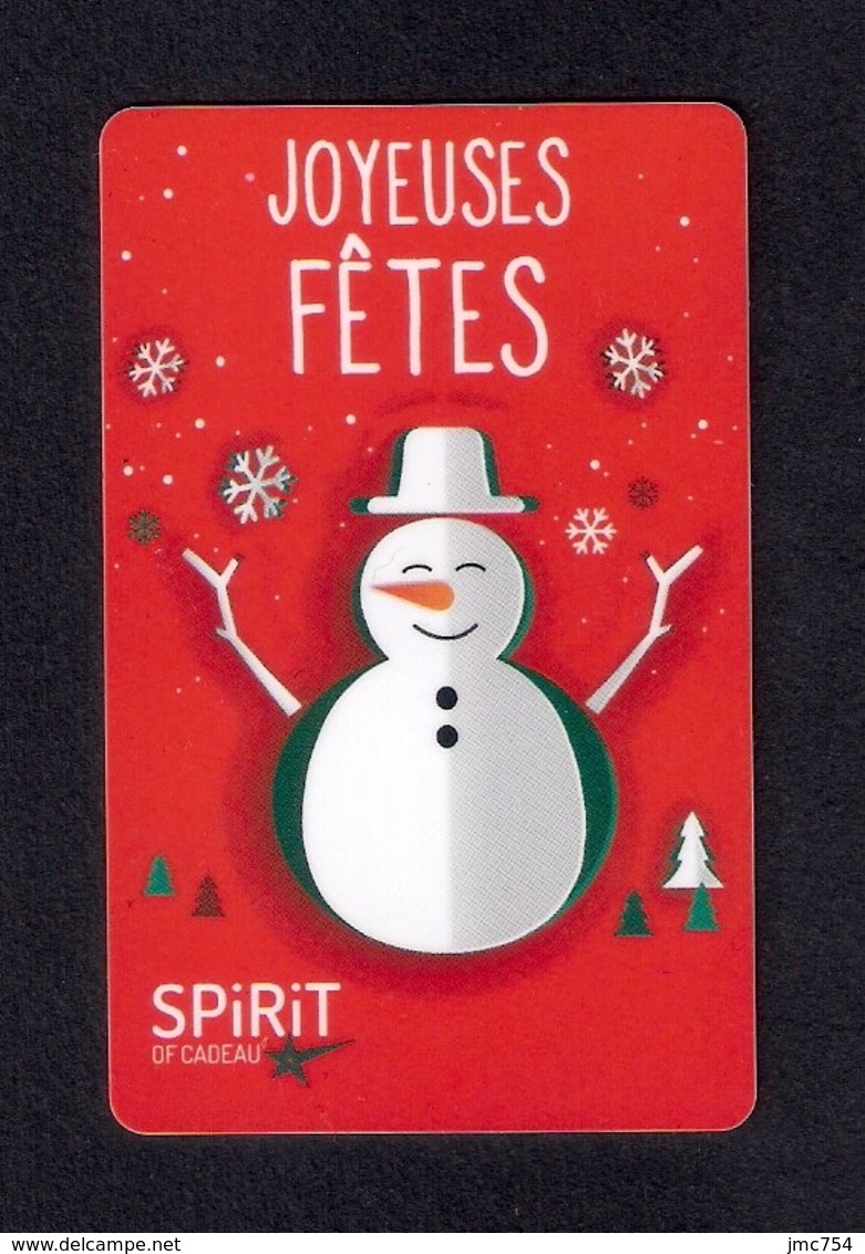 Carte Cadeau  SPIRIT.   Noël 2018.   Gift Card.   Geschenkkaart.   Tarjeta Regalo. - Cartes Cadeaux