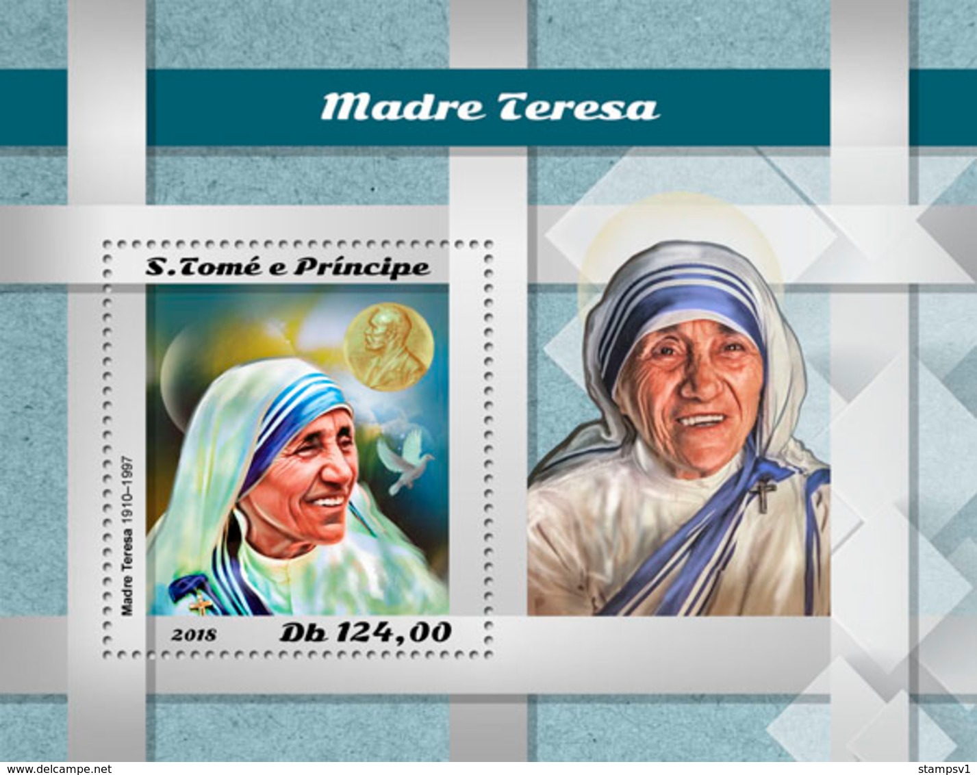 S.Tome&Principe. 2018 Mother Teresa. (507b) - Mother Teresa