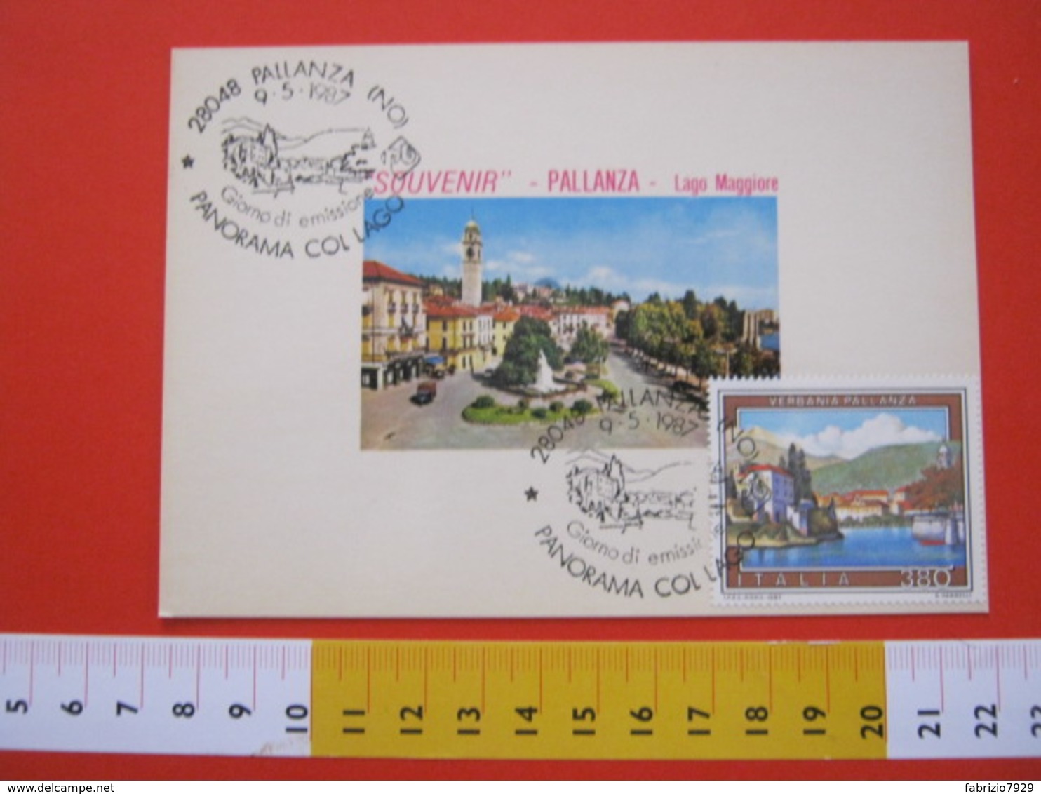 A.02 ITALIA ANNULLO - 1987 PALLANZA NOVARA VERBANIA FDC PANORAMA LAGO MAGGIORE MAXIMUM TIPO 2 NON PRODUZIONE COMMERCIALE - Altri & Non Classificati