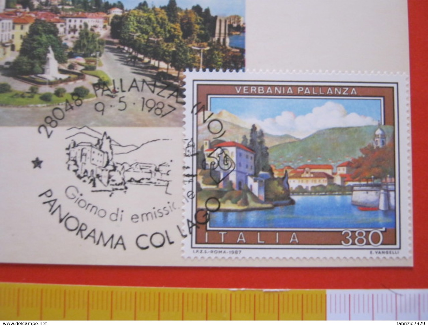 A.02 ITALIA ANNULLO - 1987 PALLANZA NOVARA VERBANIA FDC PANORAMA LAGO MAGGIORE MAXIMUM TIPO 2 NON PRODUZIONE COMMERCIALE - Altri & Non Classificati