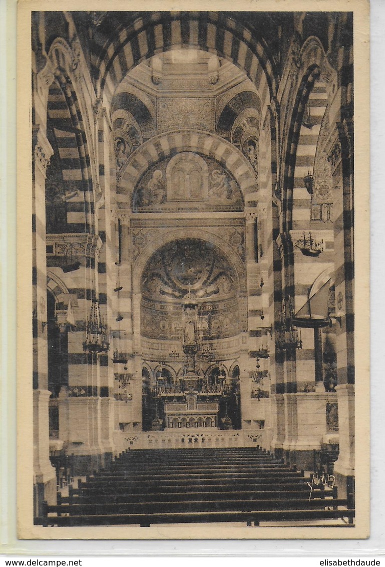 1935 - VIGNETTE NOTRE DAME DE LA GARDE + PAIX Sur CARTE DE MARSEILLE => COURPIERE - Brieven En Documenten