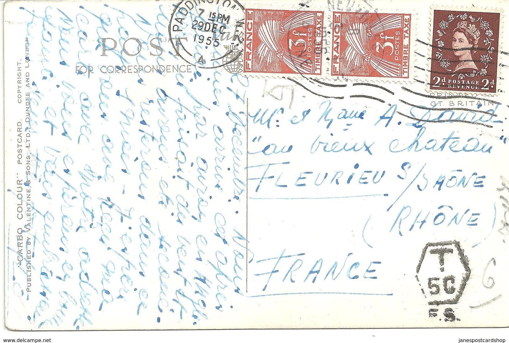 WINTERSTOKE CHINE - RAMSGATE - KENT WITH FRENCH CHARGE MARKS AND TIMBRE TAXE STAMPS - Ramsgate